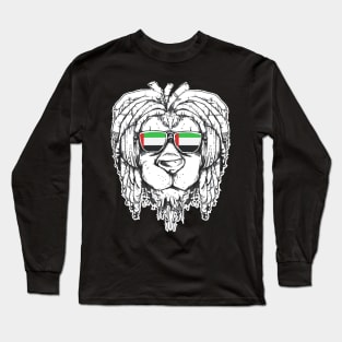 Rasta Reggae Lion Arab Emirates Gift Rastafari Long Sleeve T-Shirt
